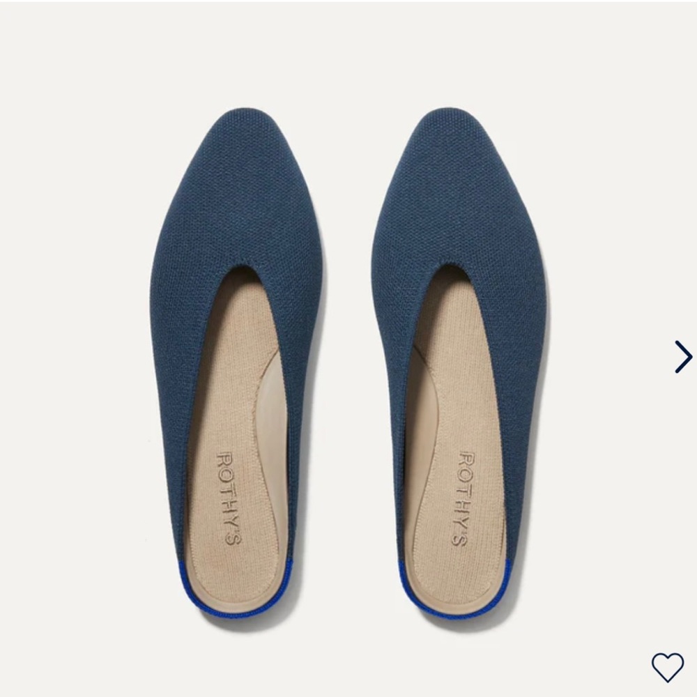 Rothy’s Demi Almond Slides, Navy, Size 9